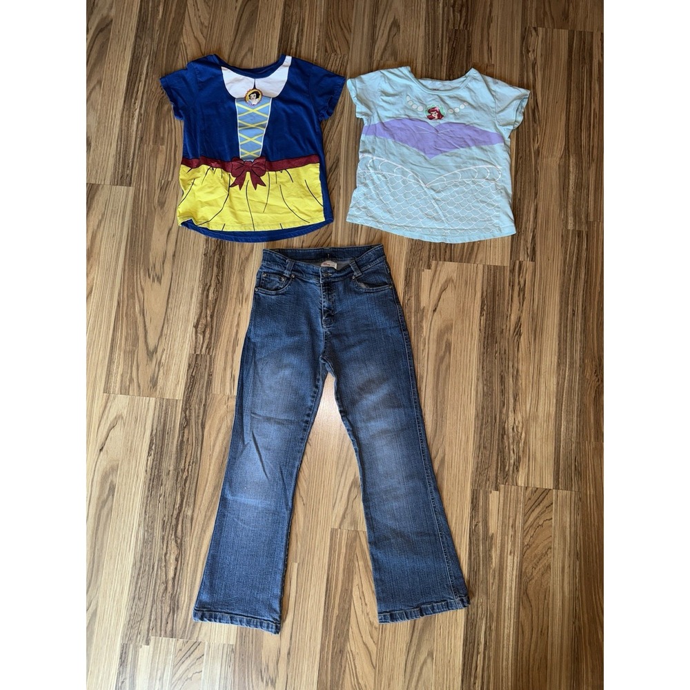 Disney Store Vintage‎ Y2K Princess Outfit Jeans Flare Shirt Girls Sz 12